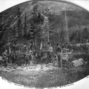 Cover image of F. Sibbald, Moses Bear, Tom Lusk, H.E. Sibbald, J. Simpson, N.K. Luxton, W.A. Brewster - Bear Creek 1903 - Upper Lake