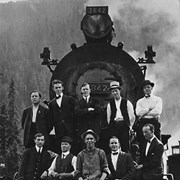 Cover image of Glacier House staff on locomotive