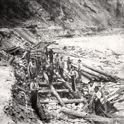 Cover image of Construction of CPR line in Kicking Horse Canyon