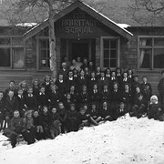 Cover image of [Class in front of The Mountain School, Banff]