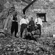 Cover image of [Group of in front of Abbot Pass Hut]