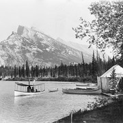 Cover image of Bow River boathouse (tent) and launch