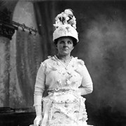 Cover image of [Fanny Fowles, wife of George "Ockey" Fowles in costume, Banff - Mrs. Fowles won prizes for her elaborate costumes]
