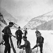 Cover image of Ice harvesting at Lake Louise
