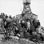 Cover image of 1,000th ascent of Sulphur Mountain by Norman Sanson (front row left)