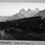 Cover image of The Three Sisters (on of them!) [from Canmore siding - Longstaff family tripto the Rockies and Selkirks, August 26, 1903]