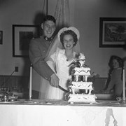 Cover image of Bus Rivett Wedding. -- 1945