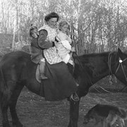 Cover image of [Dora, Doris, and Kay Riggall on horse]