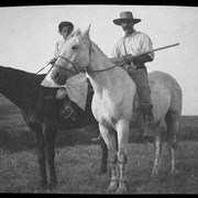 Cover image of [ Bert and Dora Riggall on horseback]
