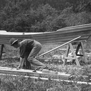 Cover image of [Cyril Watmough building a boat]