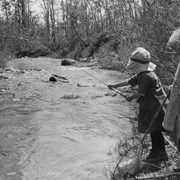Cover image of Doris and Kathleen fishing in Cottonwood Creek