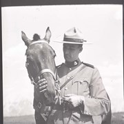 Cover image of 1 mountie with horse. -- [ca.1940]