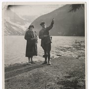 Cover image of [Peter Whyte and woman at Lake Louise]