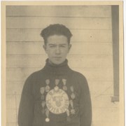 Cover image of Pete Whyte Banff - Skating and Ski Jumping, Cross Country, Hockey, Swimming medals during Banff Winter Carnival about 1919 or 1920