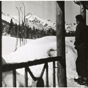 Cover image of Skier on porch