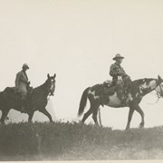 Cover image of Unidentified people on horseback