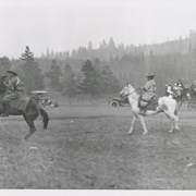 Cover image of Unidentified men on horseback