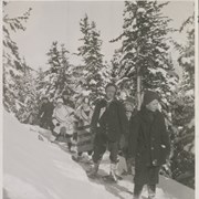 Cover image of Group of snowshoers