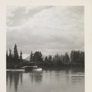 Cover image of Bill Holland's plane on the Bow River