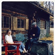 Cover image of [Catharine and Peter Whyte seated outside their home in Banff]