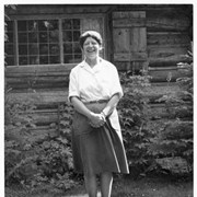 Cover image of [Catharine Whyte in front of her home in Banff]