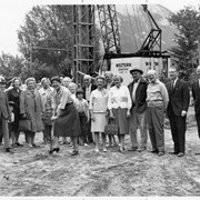 Cover image of [Catharine Whyte breaking ground for Archives of the Canadian Rockies and Banff Public Library on Bear Street, Banff]