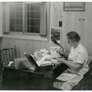 Cover image of [Catharine Whyte seated at desk]