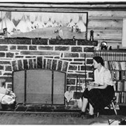 Cover image of [Catharine Whyte seated next to fireplace hearth]
