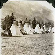 Cover image of [Row of tipis at Banff Indian Grounds, Banff Indian Days]