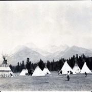 Cover image of [Eight tipis at Banff Indian Grounds, Banff Indian Days]
