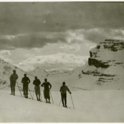 Cover image of [Five unidentified skiers - Skoki area]