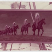 Cover image of [Painting of people wearing headdresses on horseback]