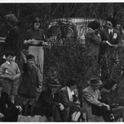 Cover image of [Crowd seated outside]