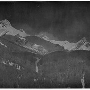 Cover image of Norquay - left - Brewster - centre - Stoney Squaw - right - Confluence Bow Echo Rivers - foreground J.D.