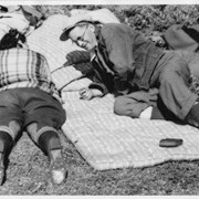 Cover image of [Unidentified man and woman relaxing]