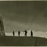 Cover image of [Four unidentified skiers]