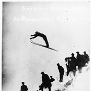 Cover image of Snersrud makes 206 ft. at Revelstoke, B.C. Feb. 4, 1925
