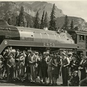 Cover image of Crowd with train engine