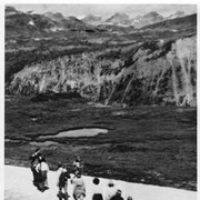 Cover image of Hikers crossing a patch of snow