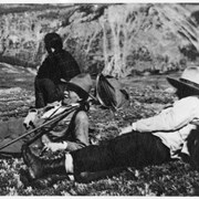 Cover image of Carl Rungius and unidentified man relaxing