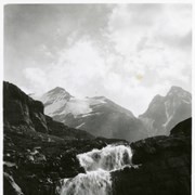 Cover image of Mountain landscape and waterfall