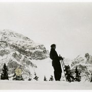 Cover image of Catharine Whyte on skis