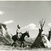 Cover image of Unidentified First Nations person on horseback