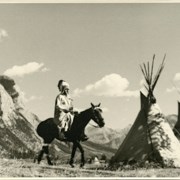 Cover image of Unidentified First Nations person on horseback