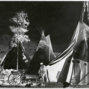 Cover image of Setting up a tepee - negative
