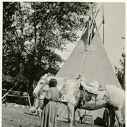 Cover image of Unidentified First Nations woman with horse