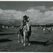 Cover image of George McLean (Tatâga Mânî) (Walking Buffalo) on horseback