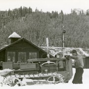 Cover image of Mount Temple Lodge Caterpillar at Lake Louise Train Station