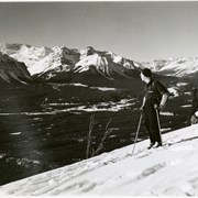 Cover image of Looking down on Bow Valley from "Lookout"