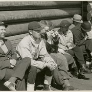 Cover image of Group of people at train station